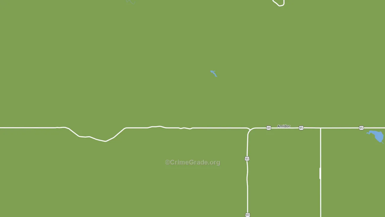 Amidon, ND Map of Theft Rates