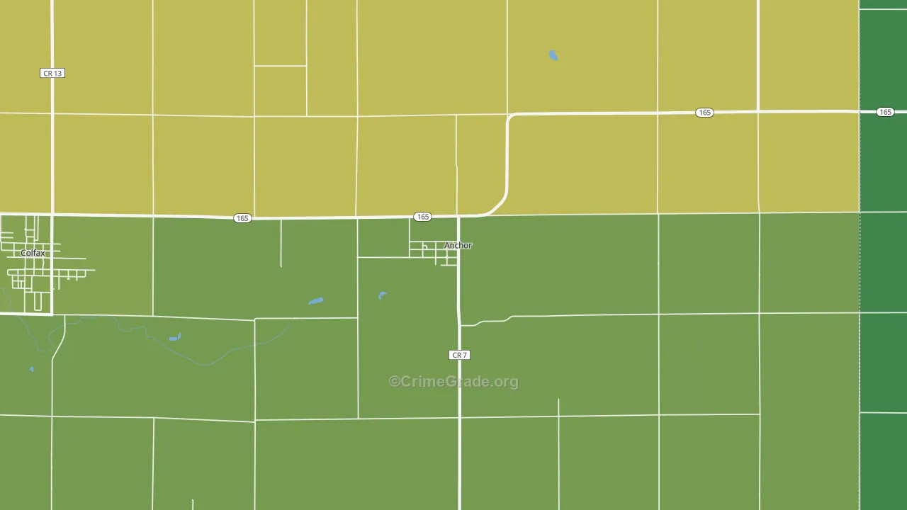 Anchor, IL Map of Theft Rates