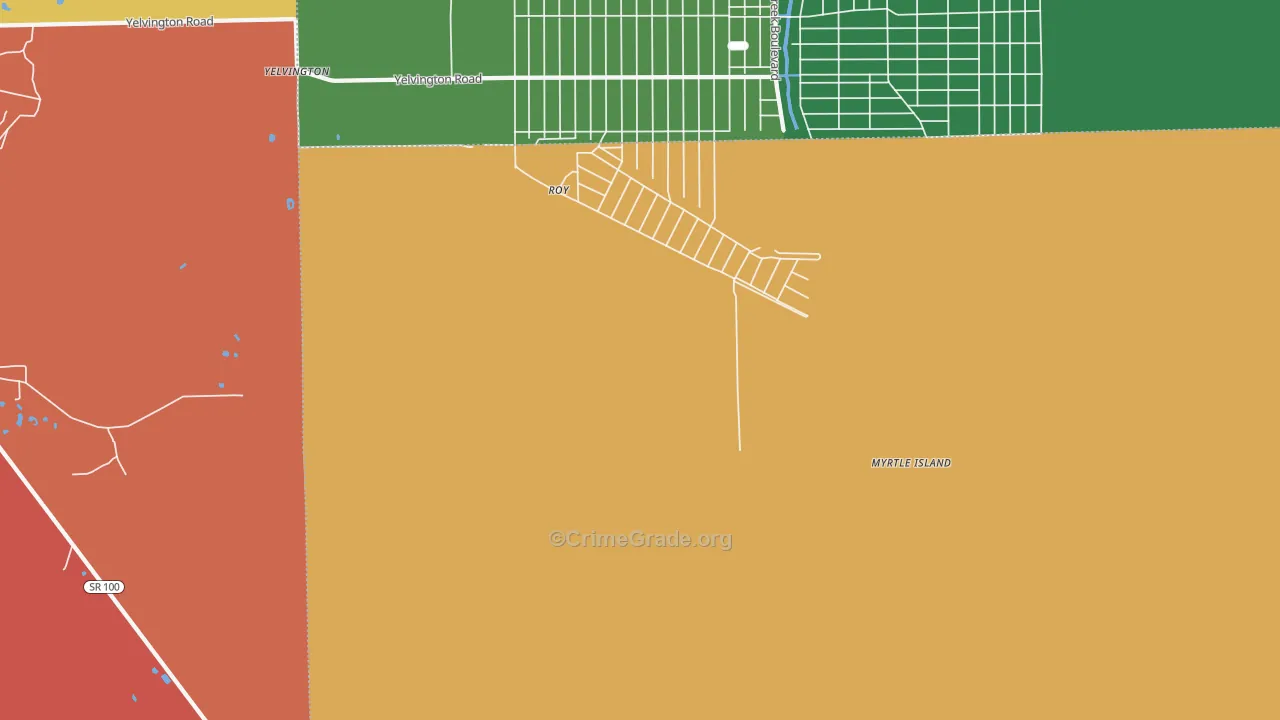 Andalusia, FL Map of Theft Rates
