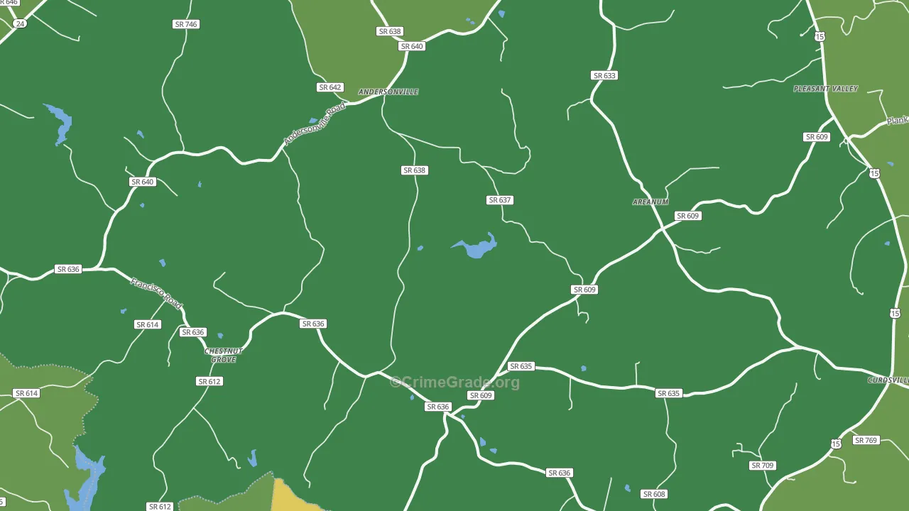 Andersonville, VA Map of Theft Rates