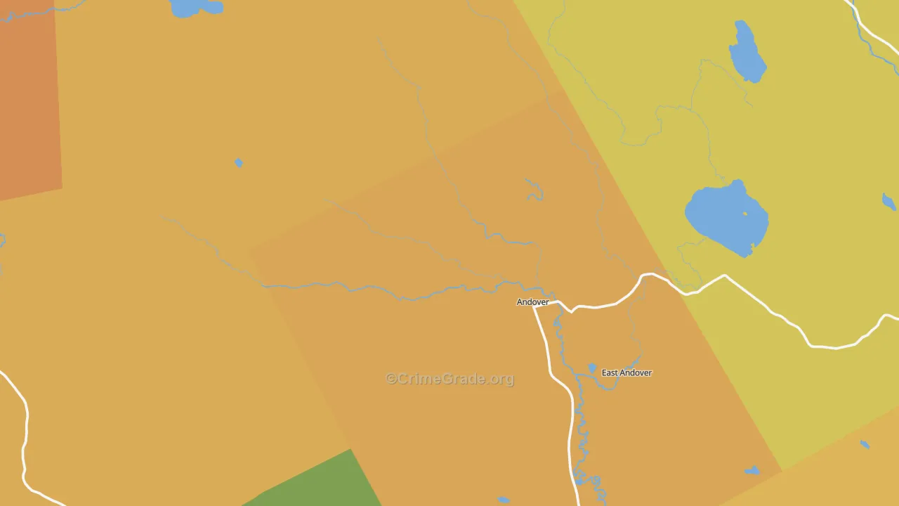 Andover, ME Map of Theft Rates