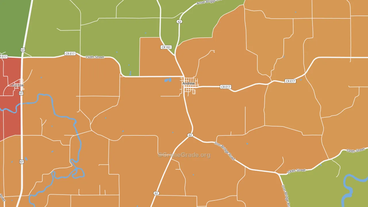 Andrew, IA Map of Theft Rates