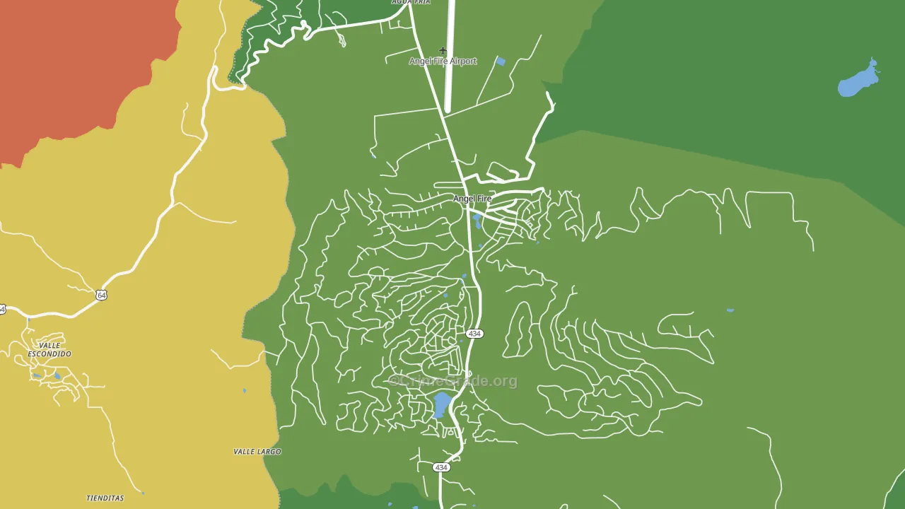 Angel Fire, NM Map of Theft Rates