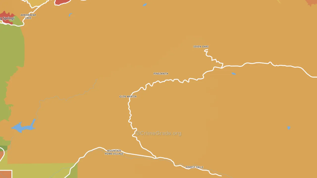 Angelus Oaks, CA Map of Theft Rates