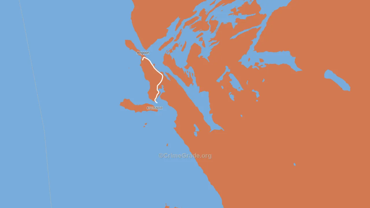 Angoon, AK Map of Theft Rates
