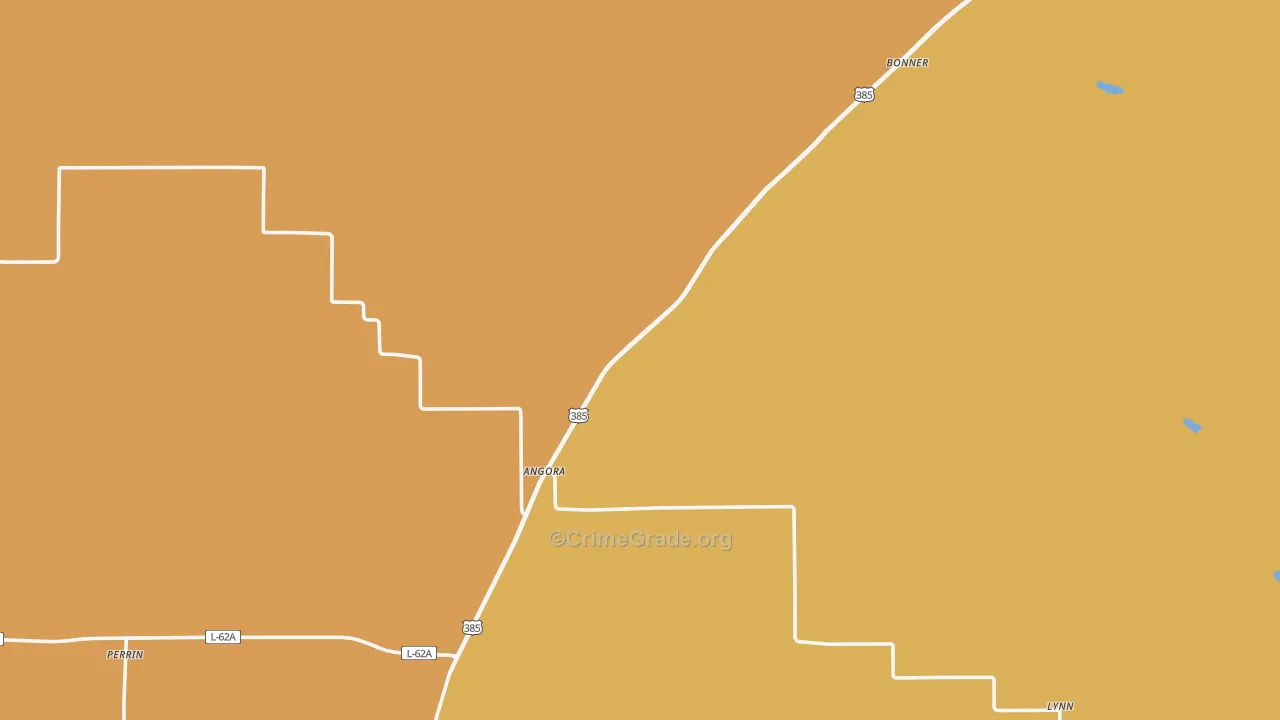 Angora, NE Map of Theft Rates