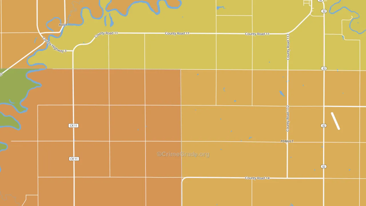 Angus, MN Map of Theft Rates