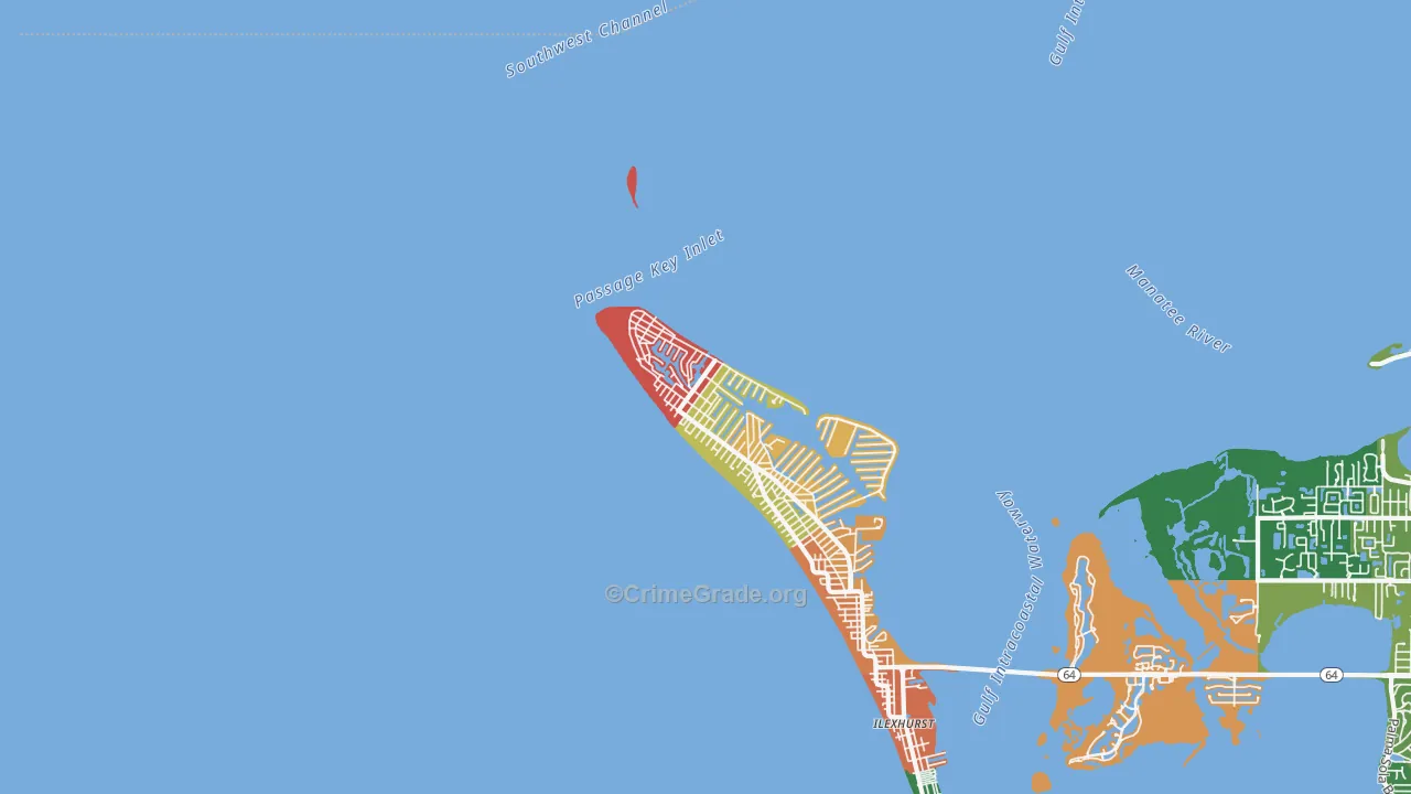 Anna Maria, FL Map of Theft Rates