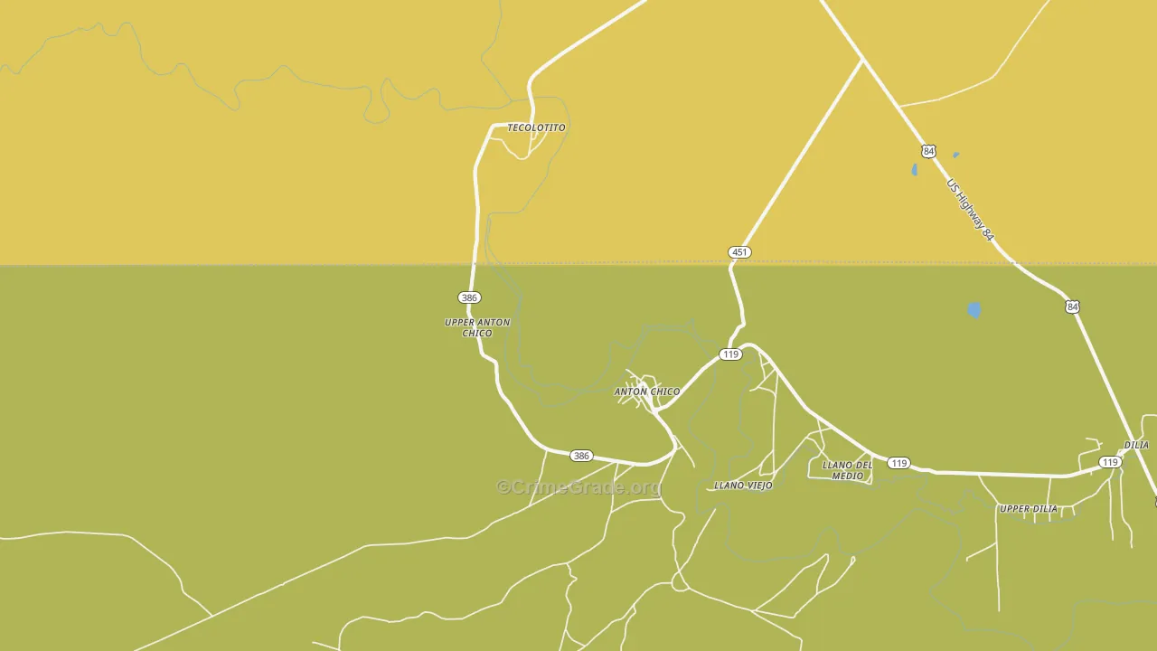Anton Chico, NM Map of Theft Rates