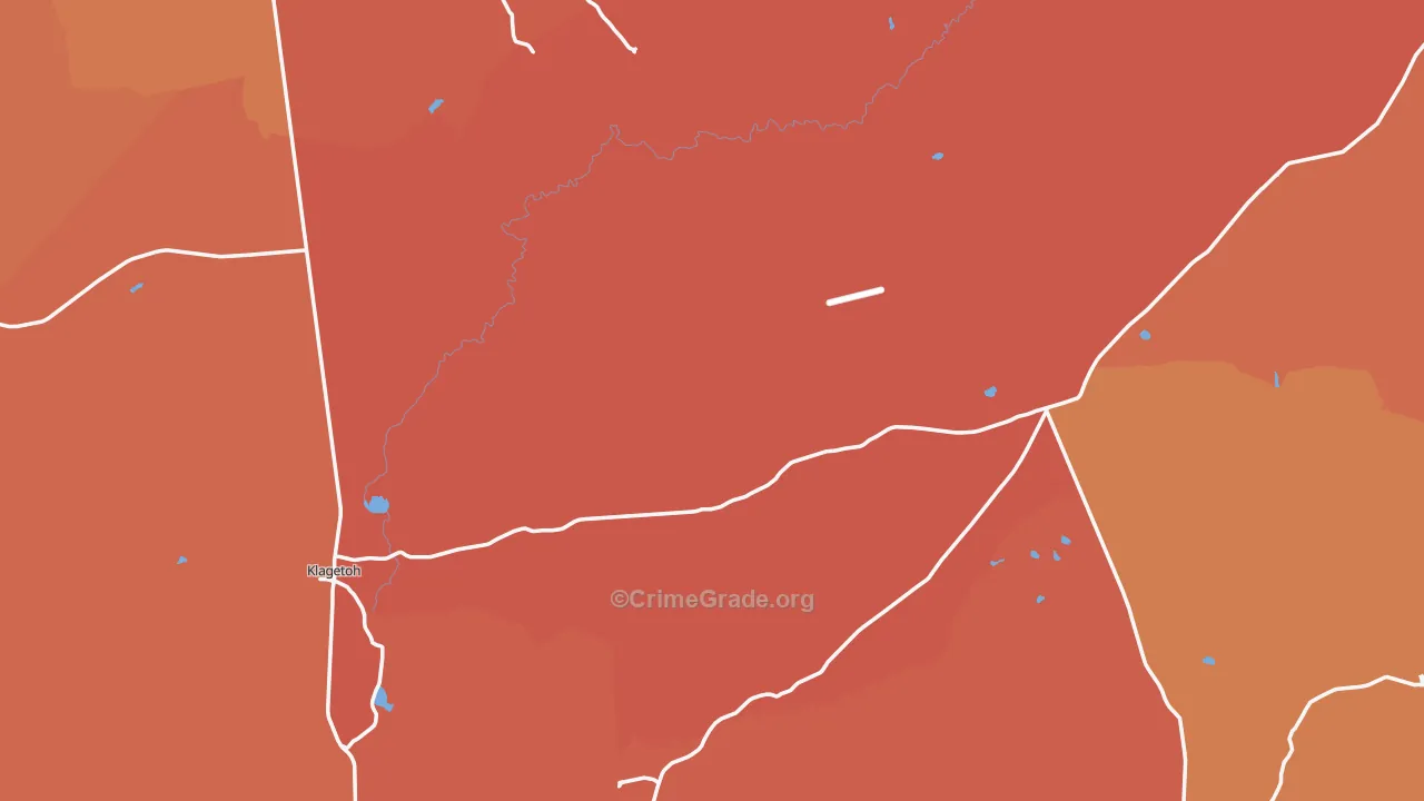 Apache County, AZ Map of Theft Rates