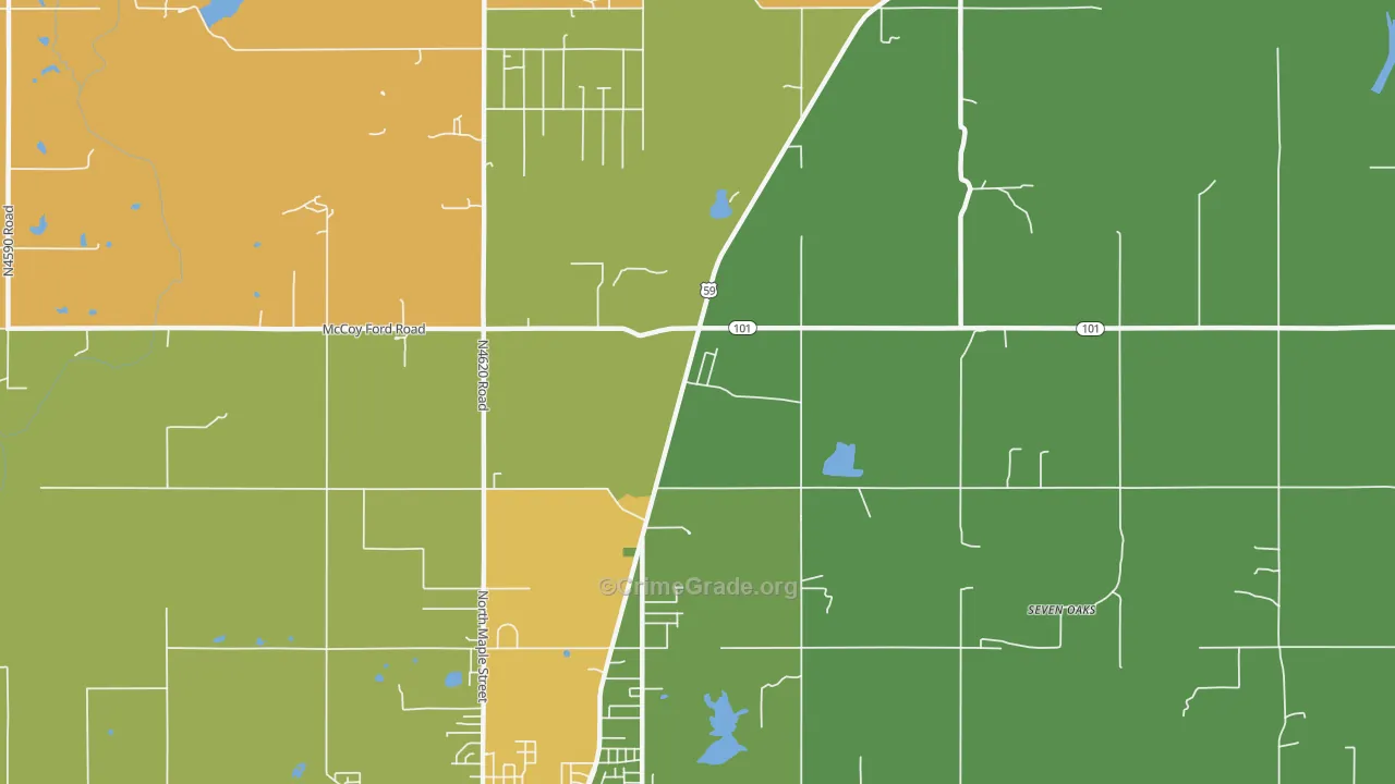 Aqua Park, OK Map of Theft Rates