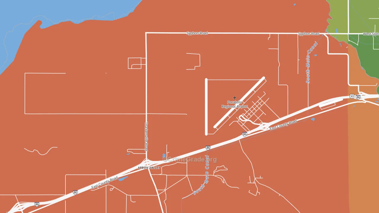 Arbon Valley, ID Map of Theft Rates