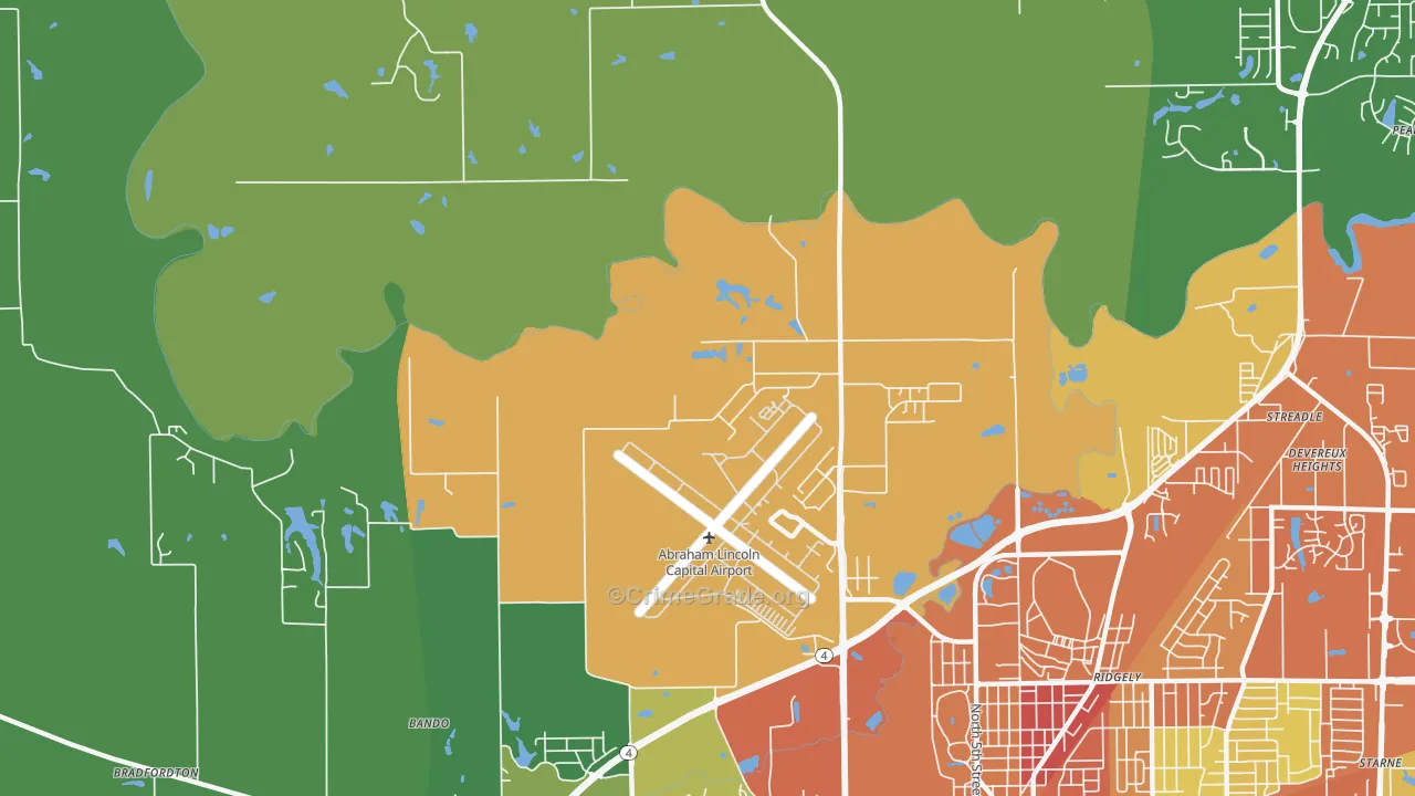 Archer, IL Map of Theft Rates