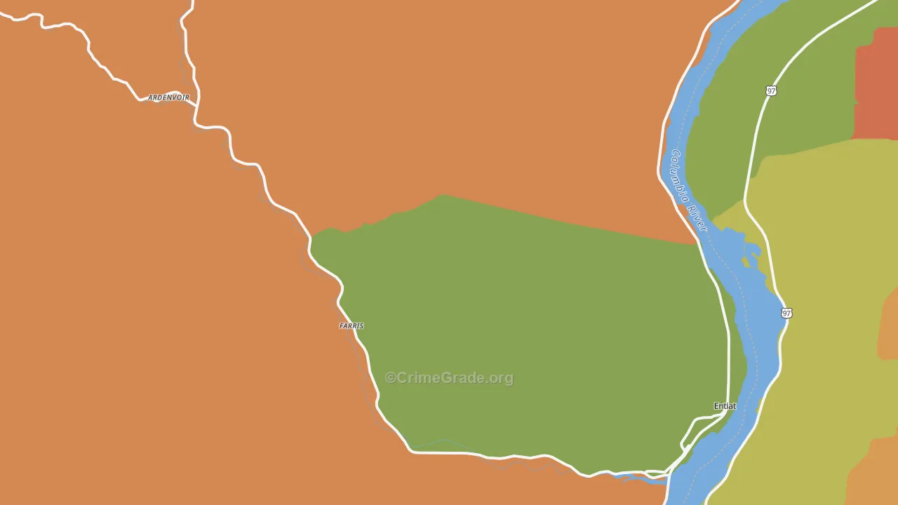Ardenvoir, WA Map of Theft Rates