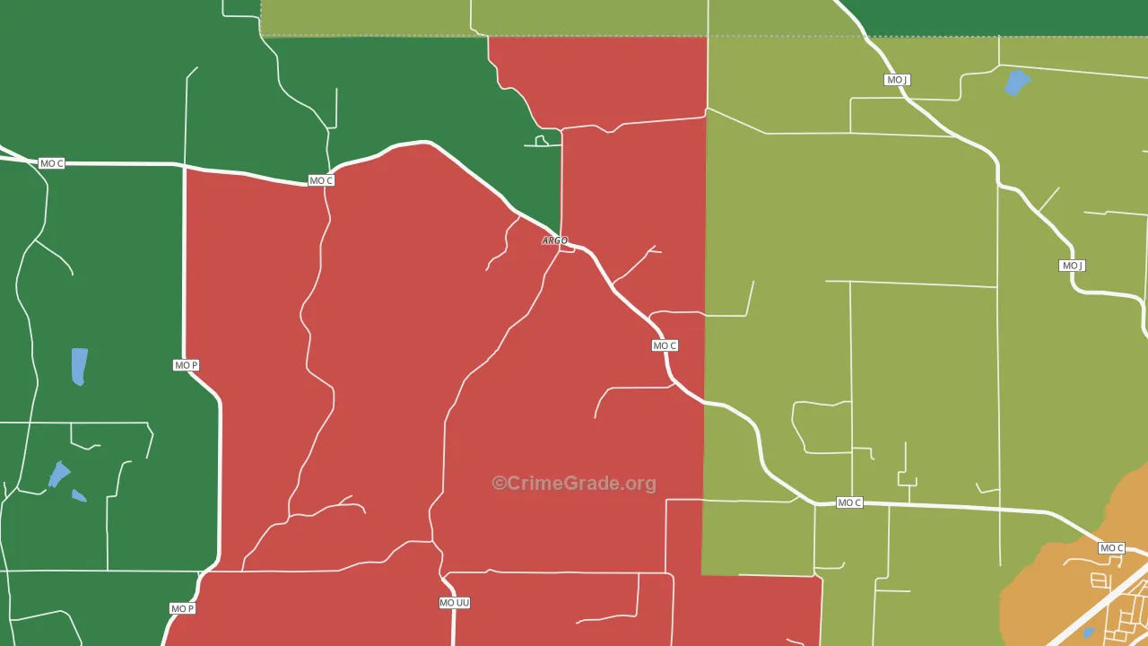 Argo, MO Map of Theft Rates