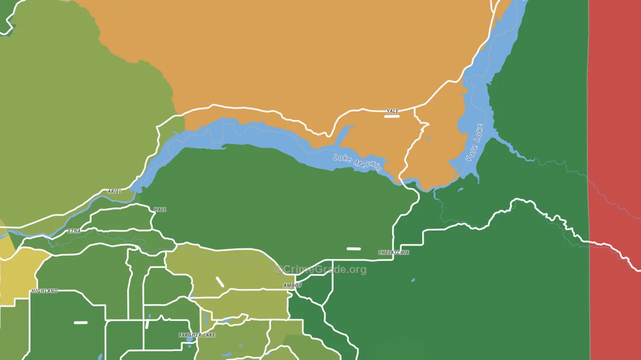 Ariel, WA Map of Theft Rates