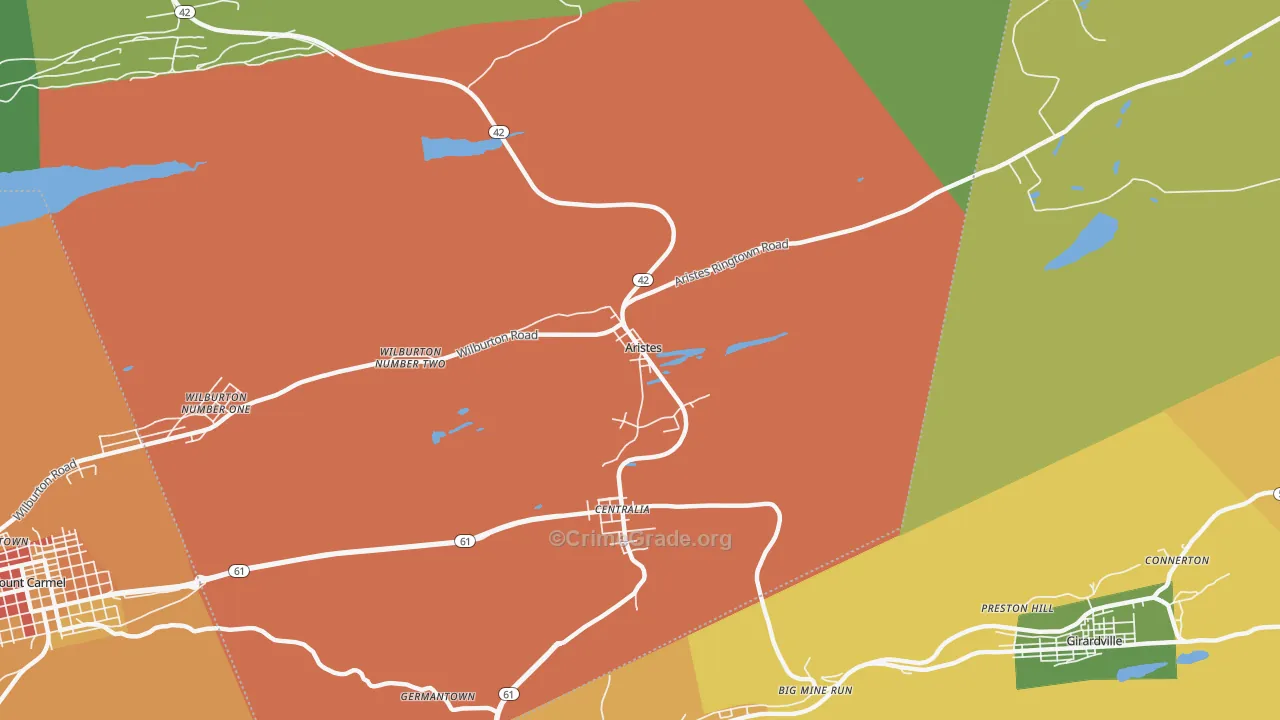 Aristes, PA Map of Theft Rates