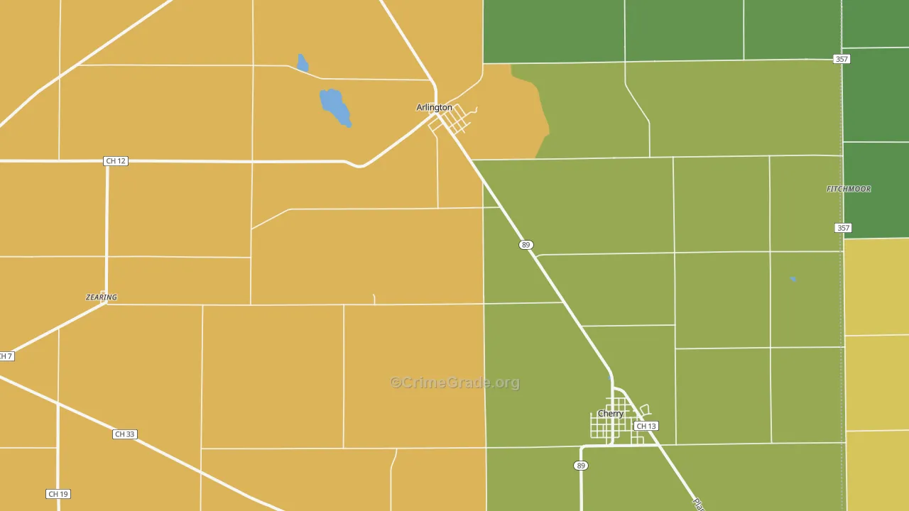 Arlington, IL Map of Theft Rates