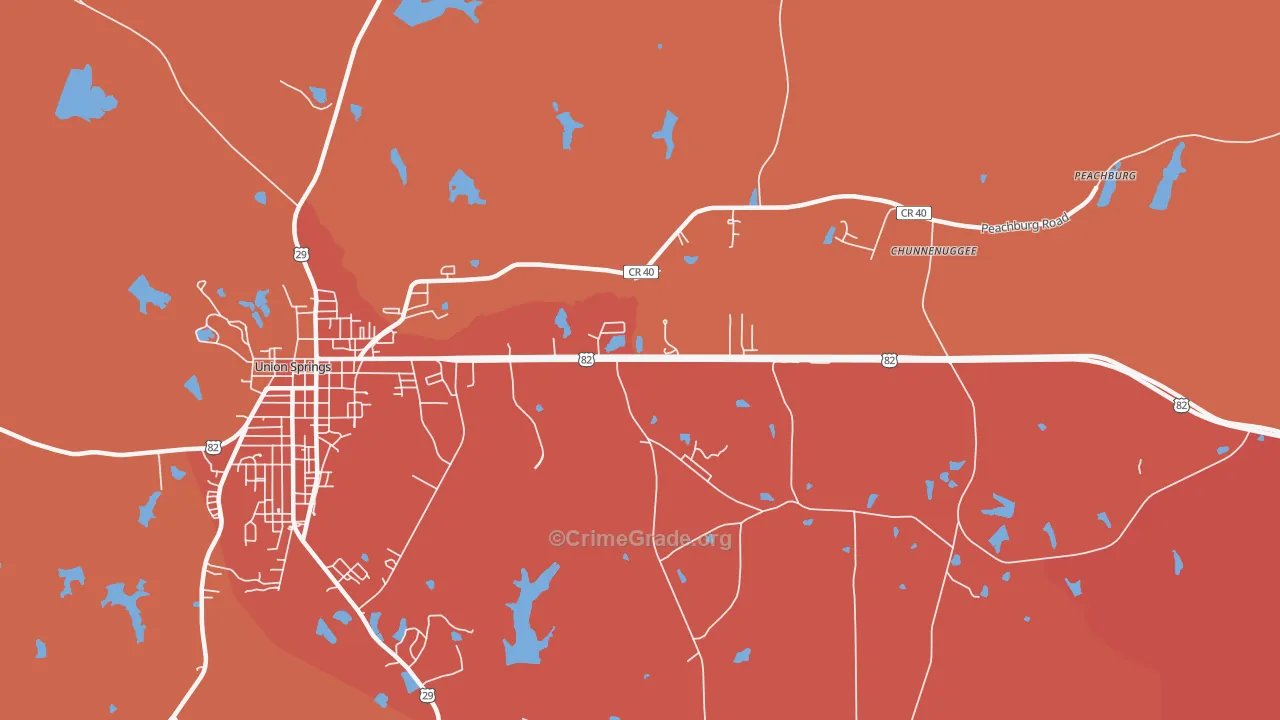 Armstrong, AL Map of Theft Rates