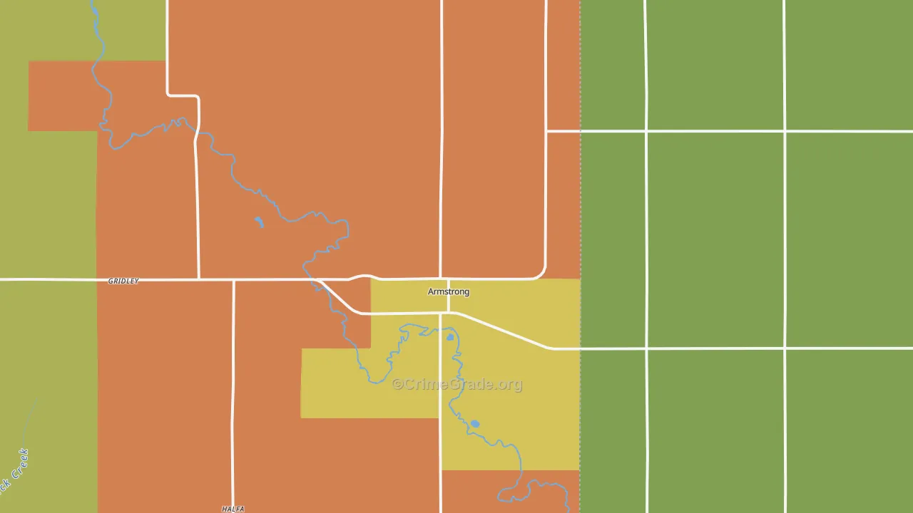 Armstrong, IA Map of Theft Rates