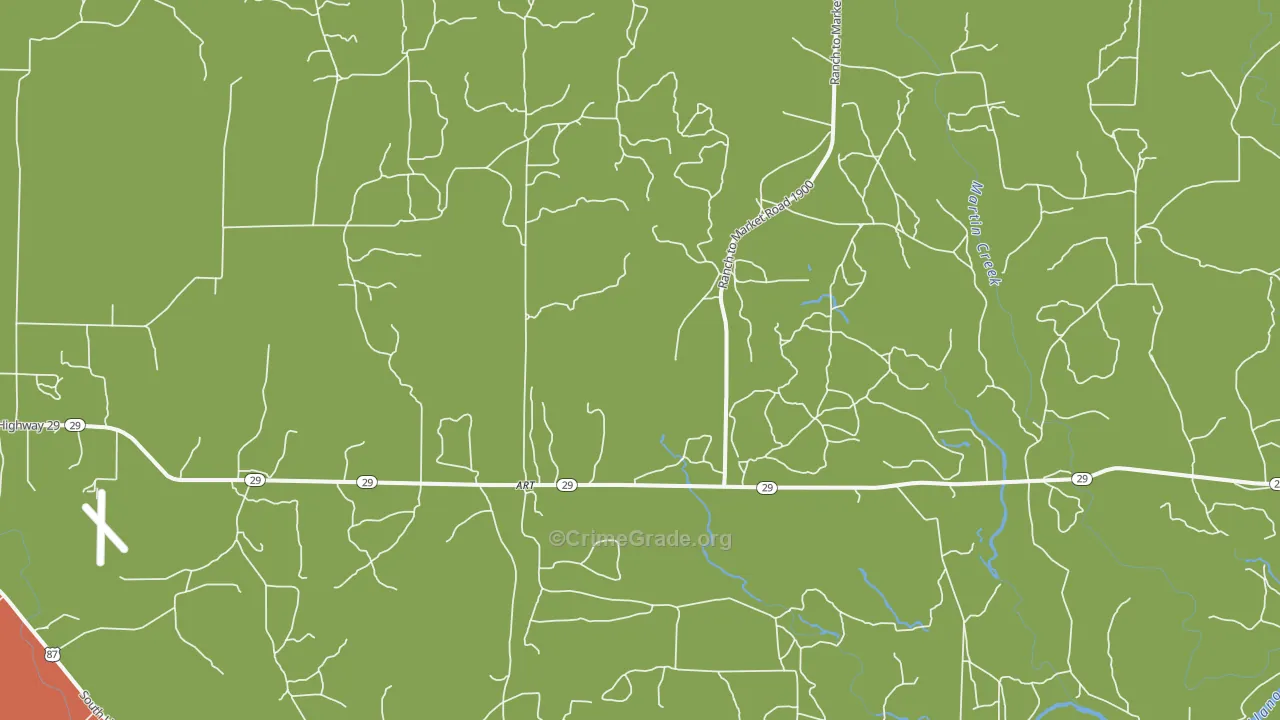 Art, TX Map of Theft Rates