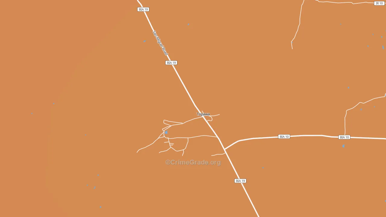 Artesa, AZ Map of Theft Rates