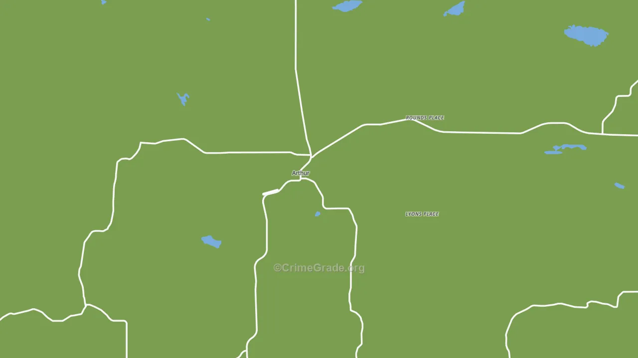 Arthur County, NE Map of Theft Rates