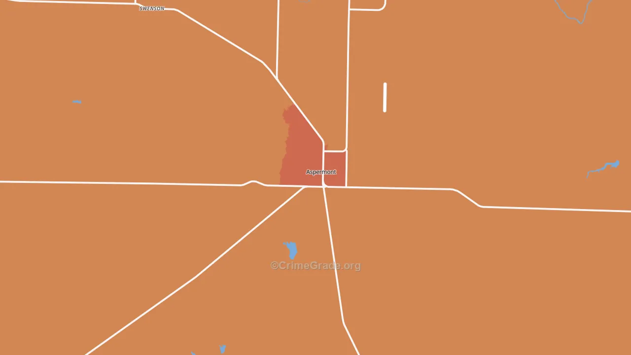 Aspermont, TX Map of Theft Rates