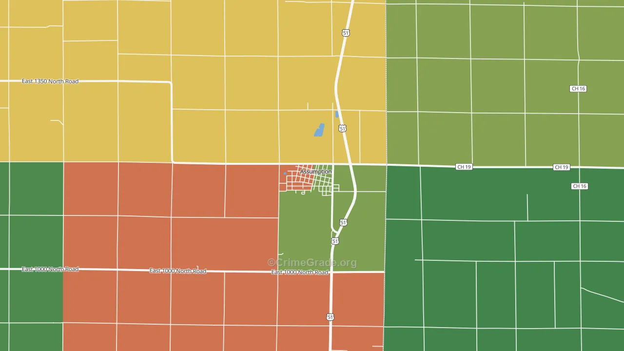 Assumption, IL Map of Theft Rates