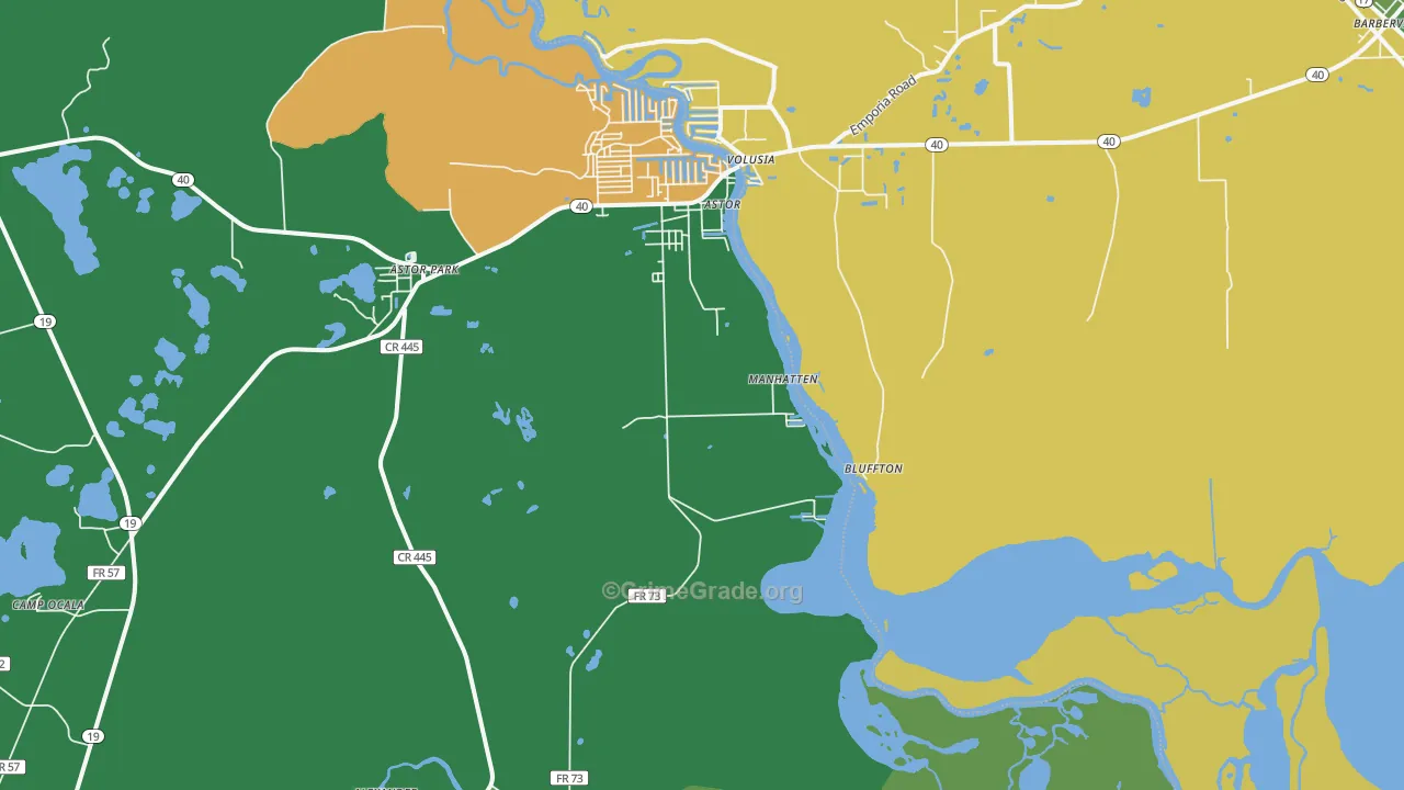 Astor Park, FL Map of Theft Rates