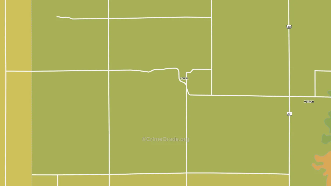 Athol, SD Map of Theft Rates