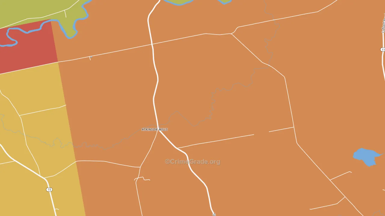 Atkinson Mills, ME Map of Theft Rates