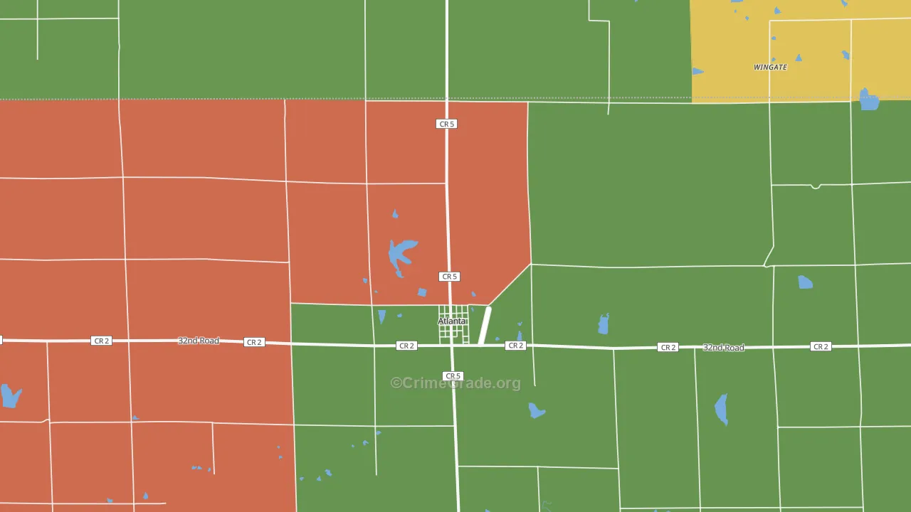 Atlanta, KS Map of Theft Rates