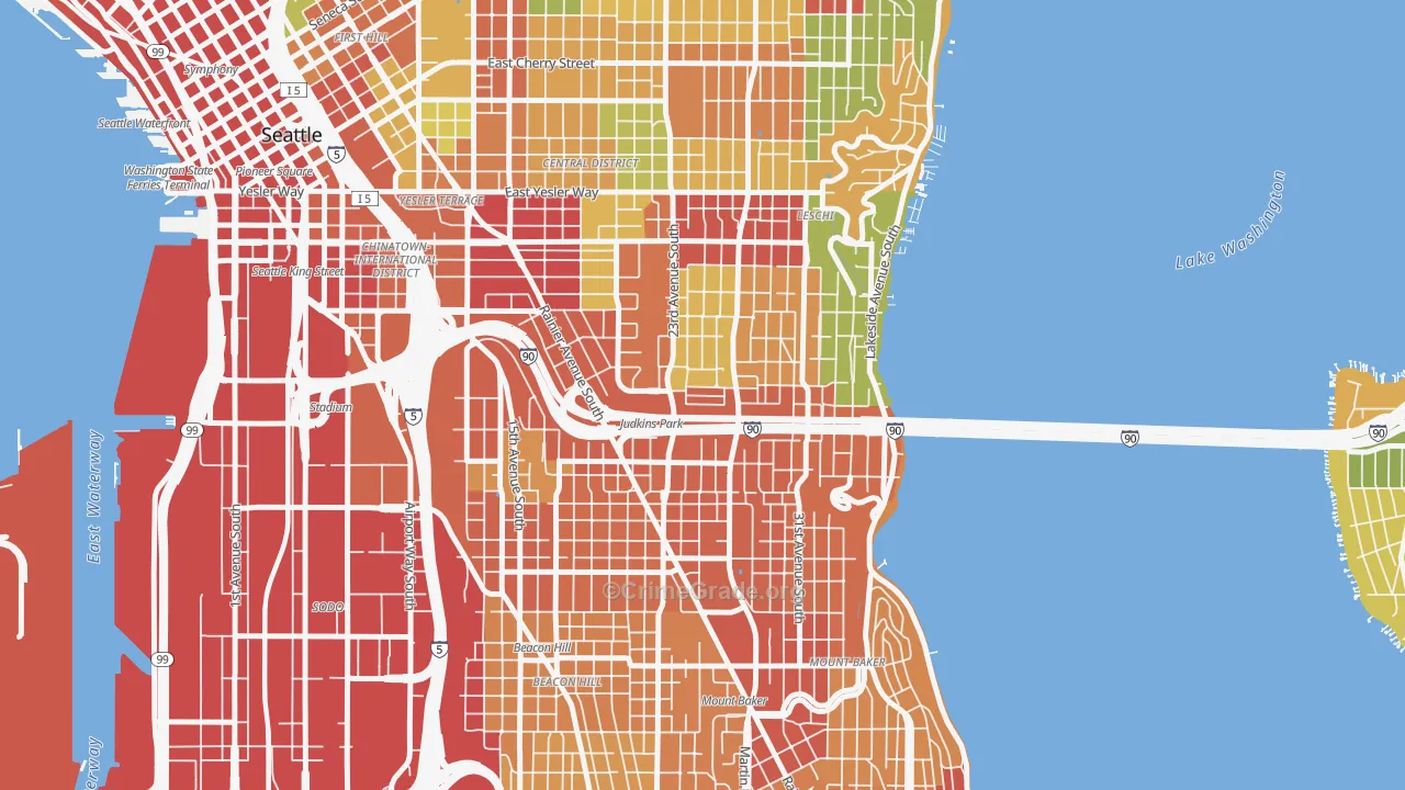Atlantic, Seattle, WA Map of Theft Rates