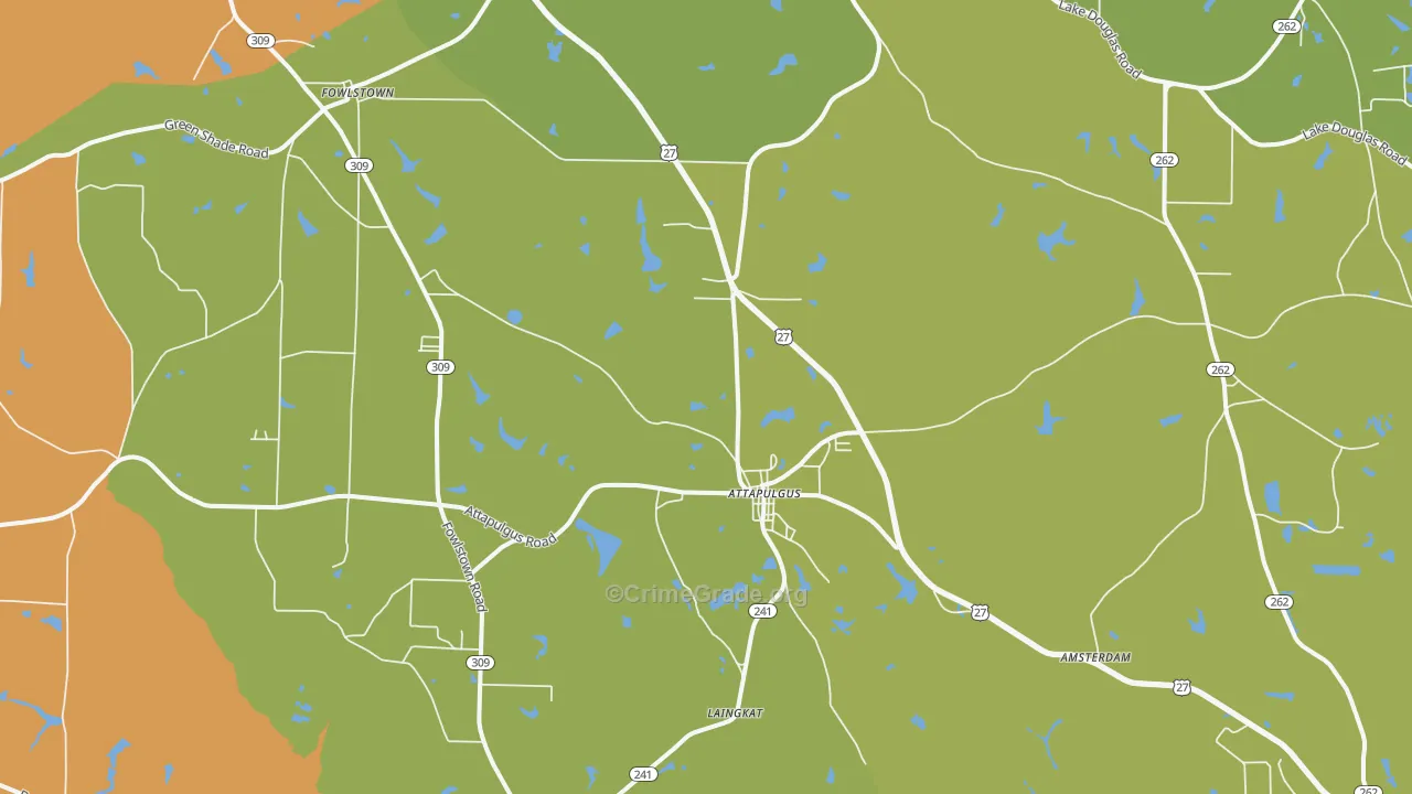 Attapulgus, GA Map of Theft Rates