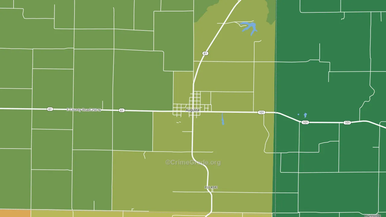 Augusta, IL Map of Theft Rates