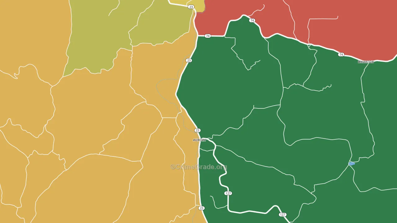 Aurora, AR Map of Theft Rates