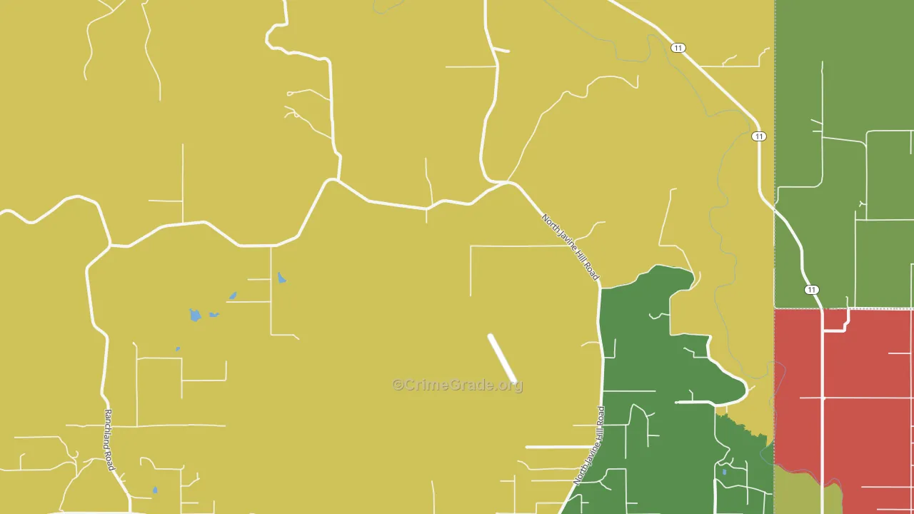 Avant, OK Map of Theft Rates