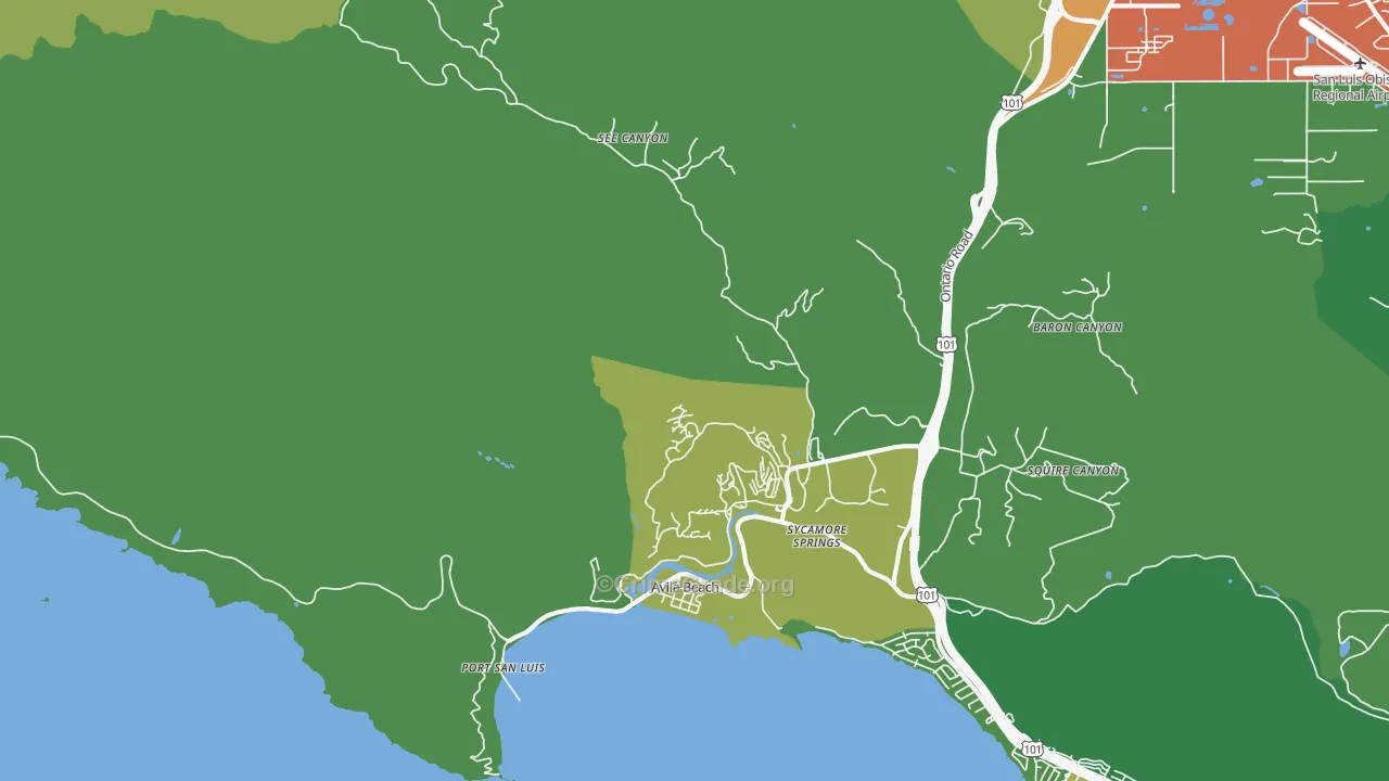 Avila Beach, CA Map of Theft Rates
