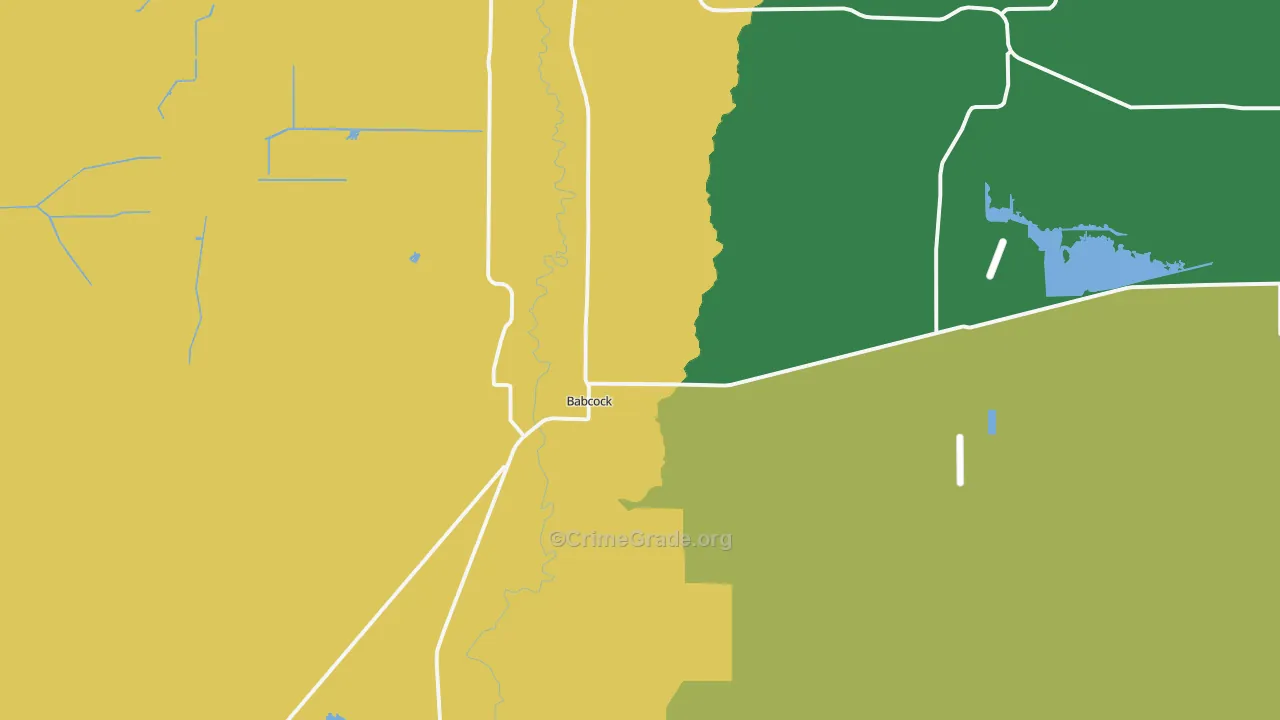 Babcock, WI Map of Theft Rates