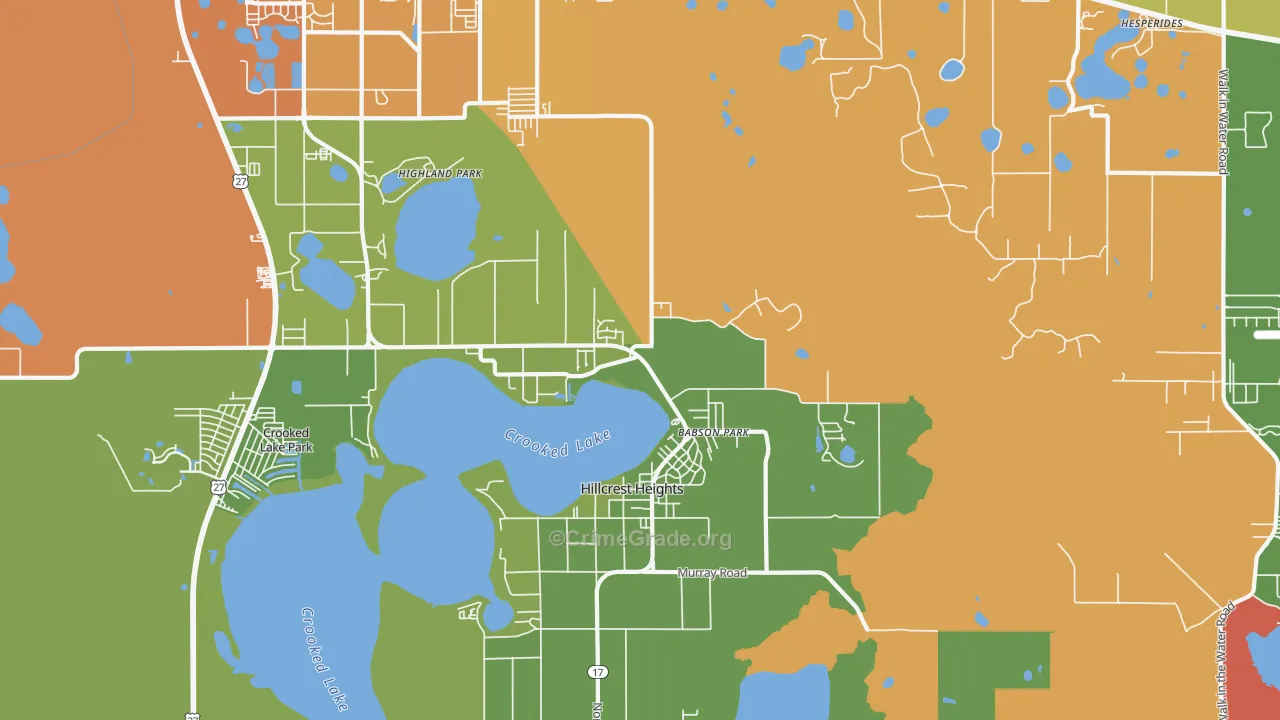 Babson Park, FL Map of Theft Rates