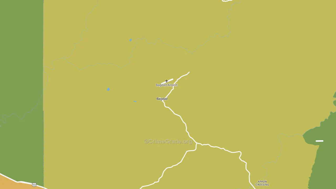 Bagdad, AZ Map of Theft Rates