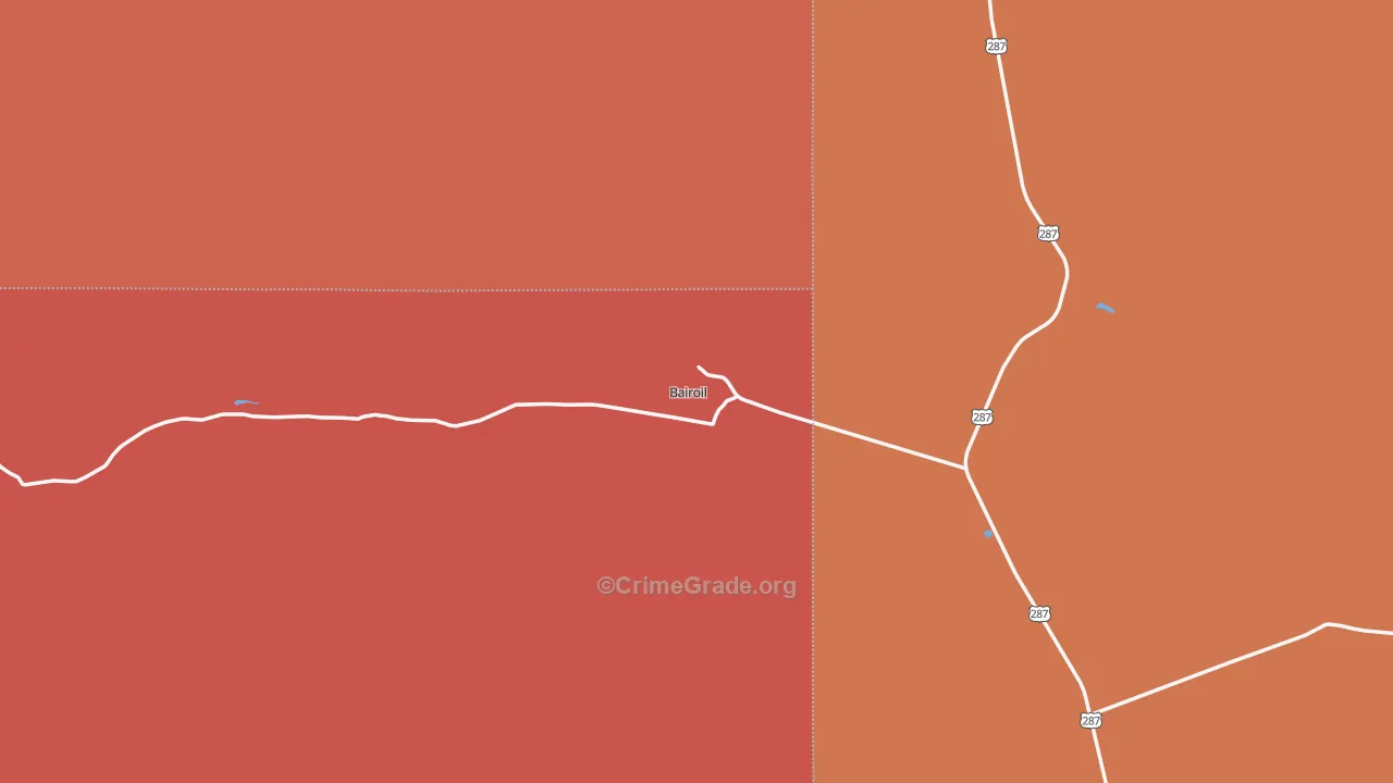 Bairoil, WY Map of Theft Rates
