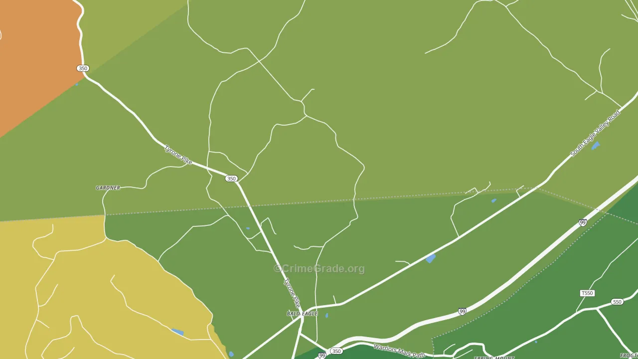 Bald Eagle, PA Map of Theft Rates