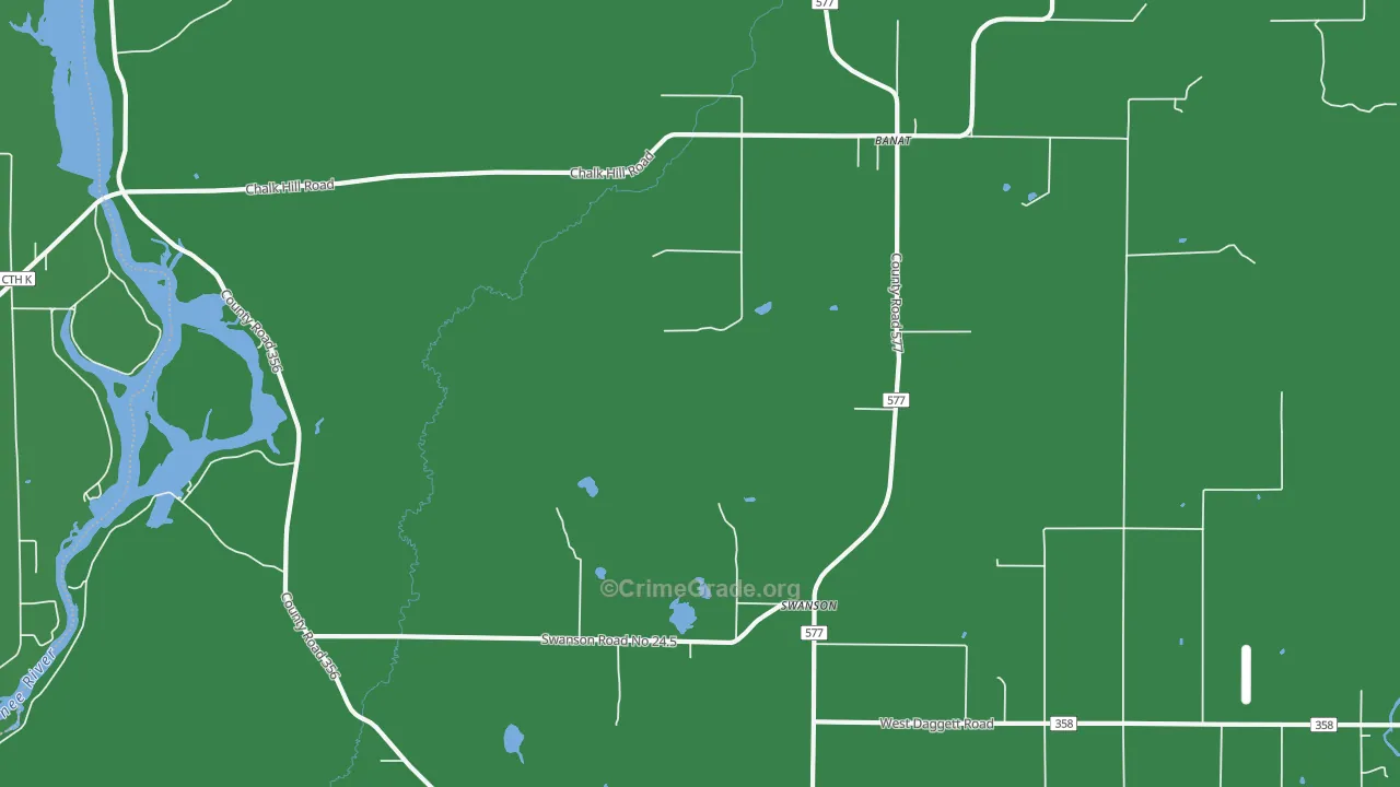 Banat, MI Map of Theft Rates