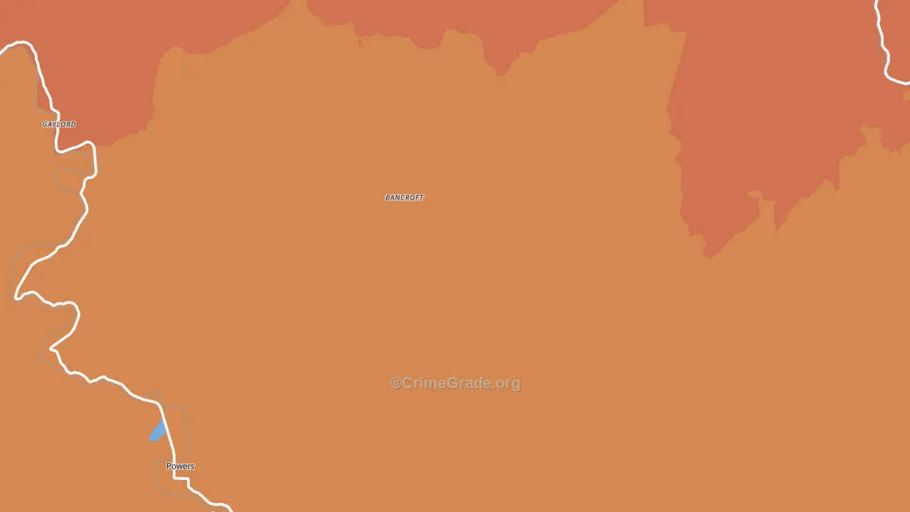 Bancroft, OR Map of Theft Rates