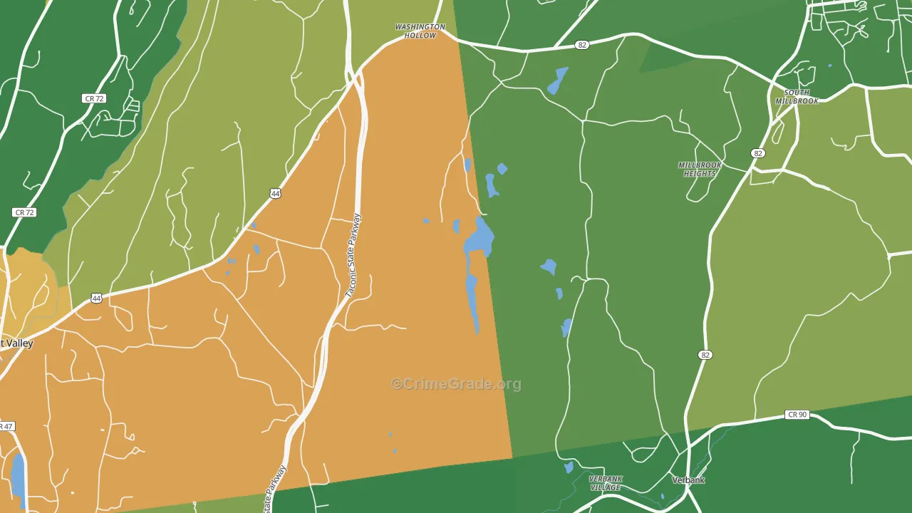 Bangall, NY Map of Theft Rates