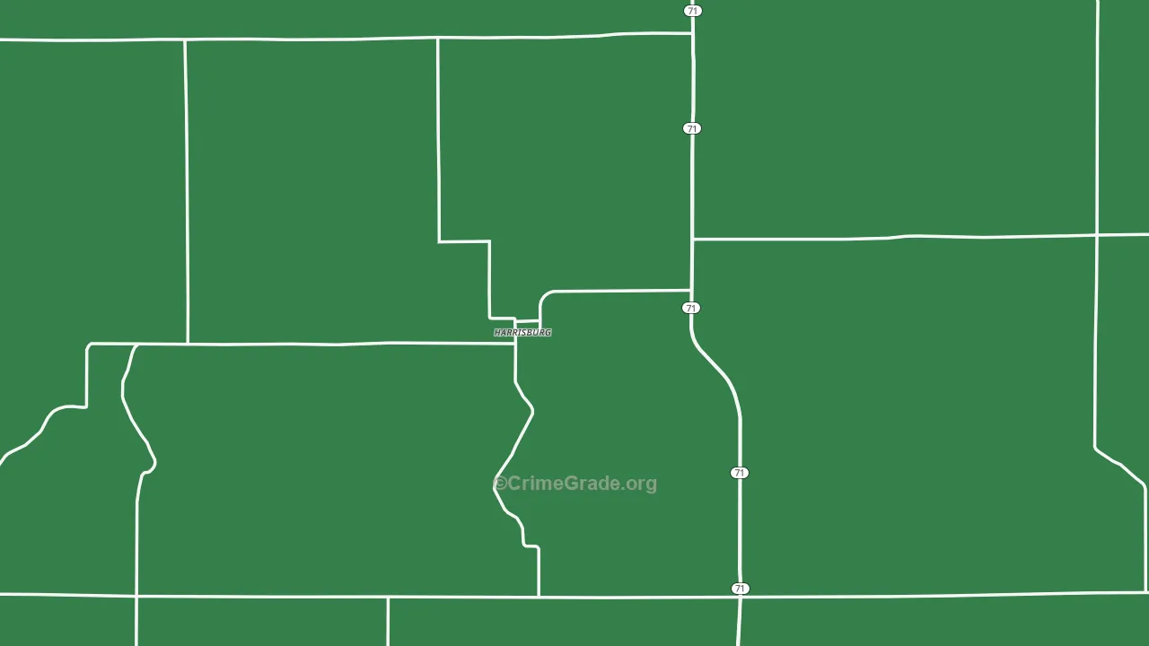 Banner County, NE Map of Theft Rates