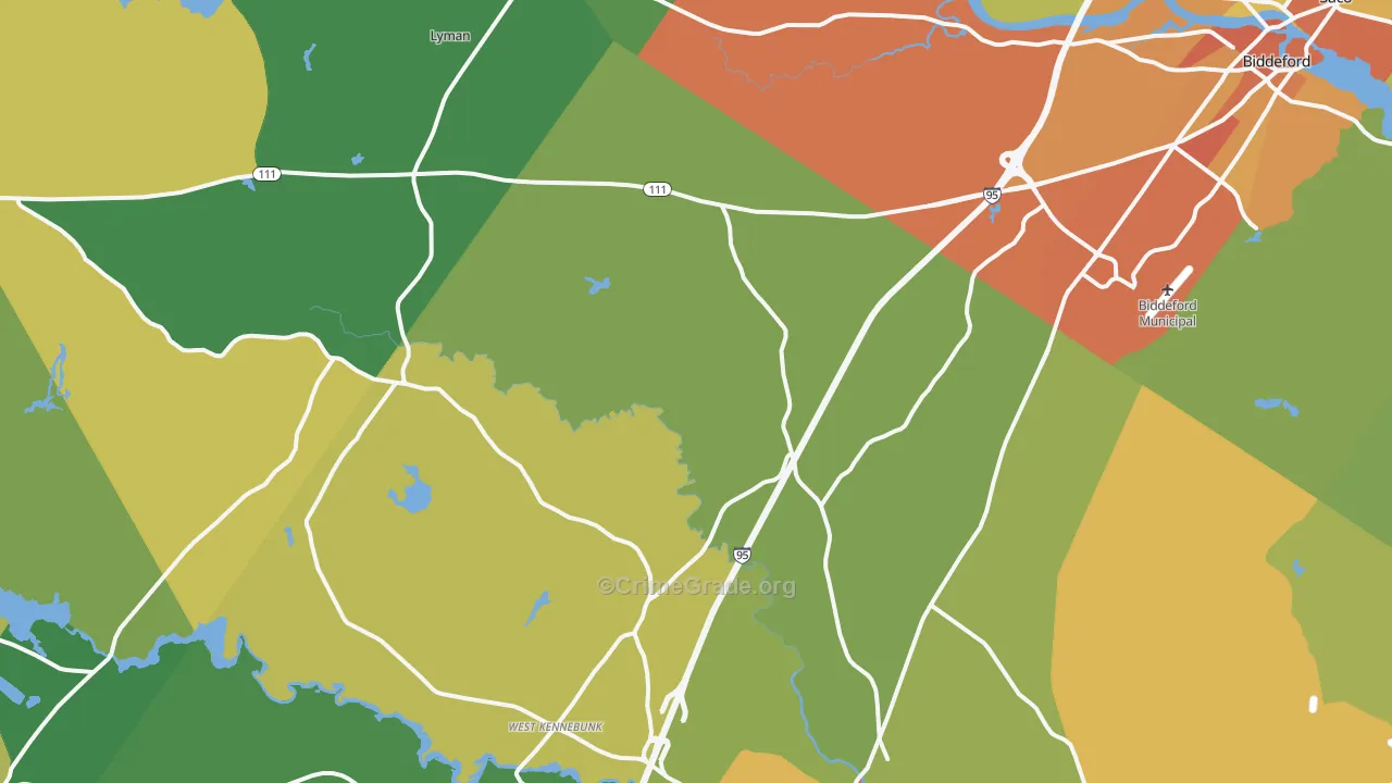 Bar Mills, ME Map of Theft Rates