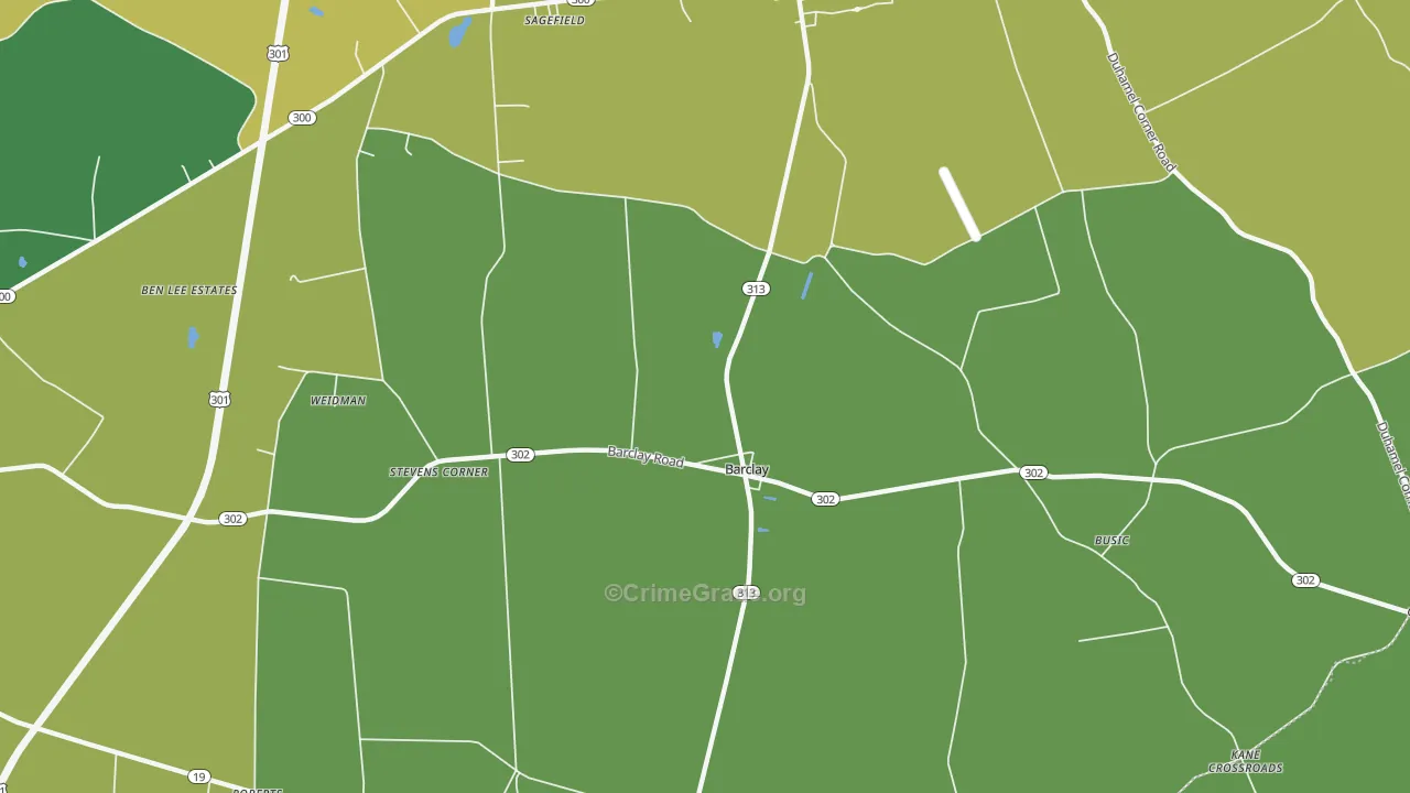 Barclay, MD Map of Theft Rates